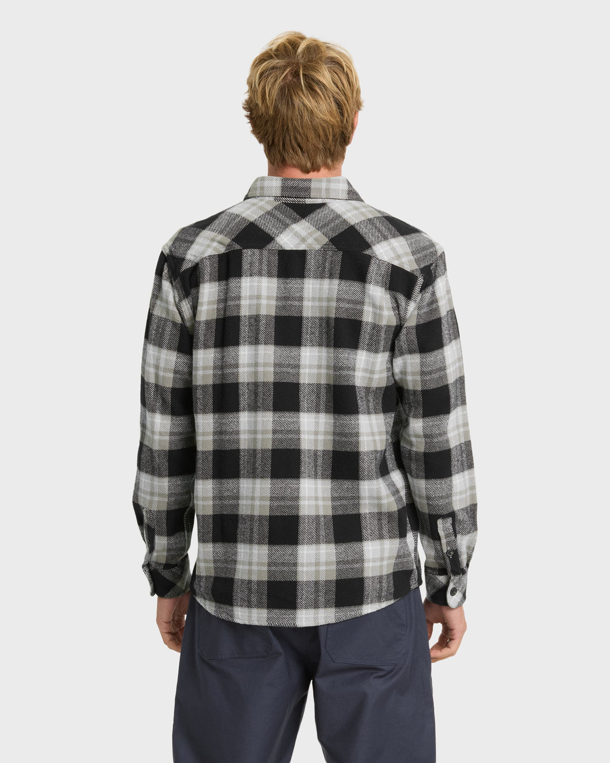 Waterman Dover Long Sleeve Flannel Overshirt - Black