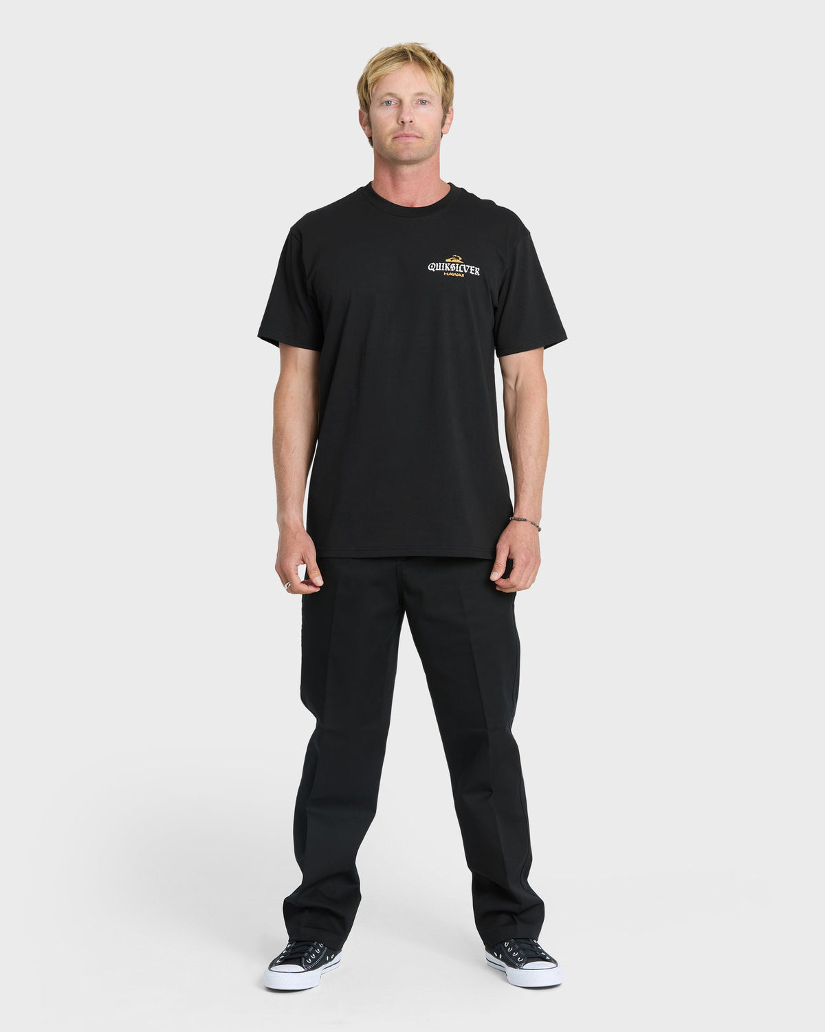 Hawaii Barb Wire Classic Short Sleeve Cotton T-Shirt - Black