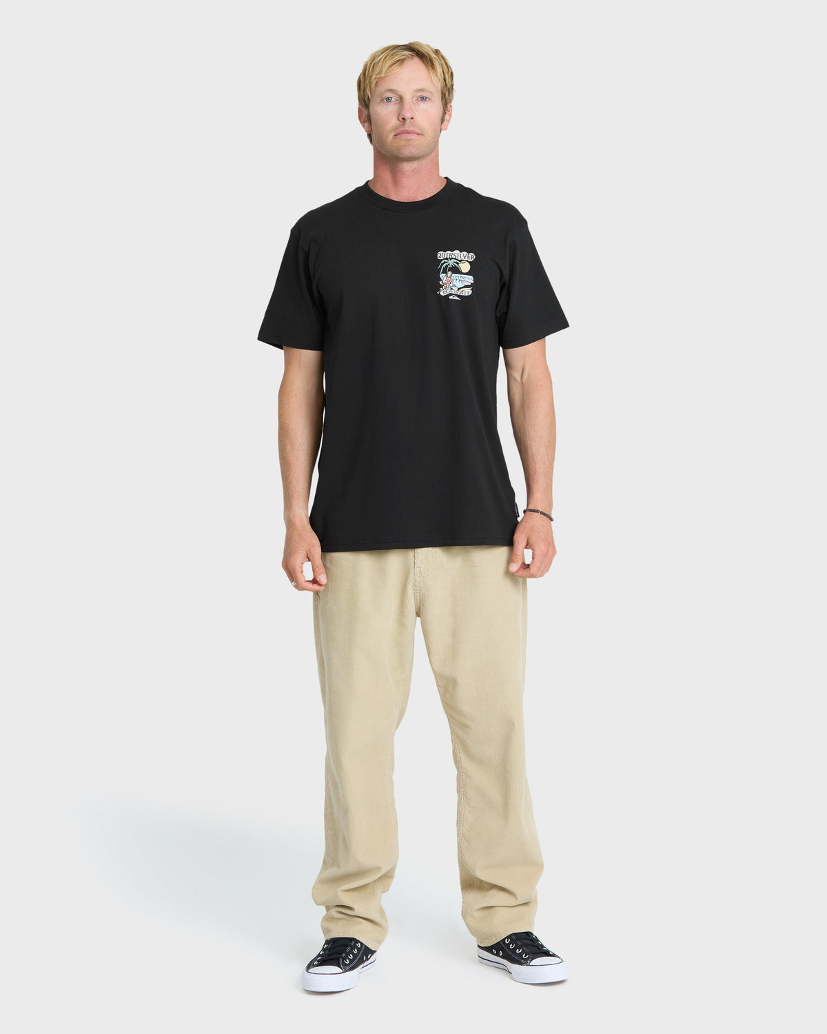 Hawaii Island Peace Short Sleeve Cotton T-Shirt - Black