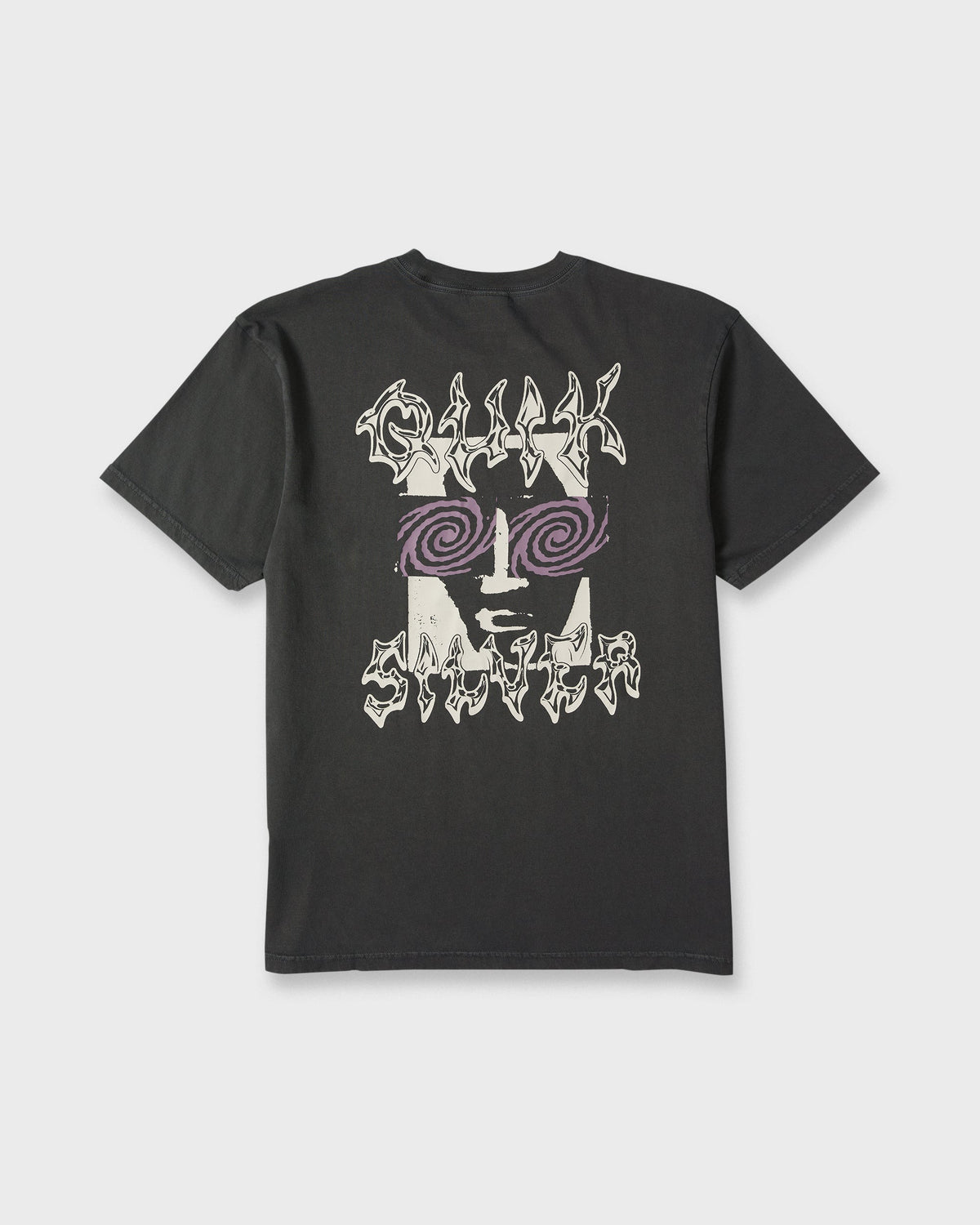 Metal Vision Pigment Dye Short Sleeve Cotton T-Shirt - Phantom