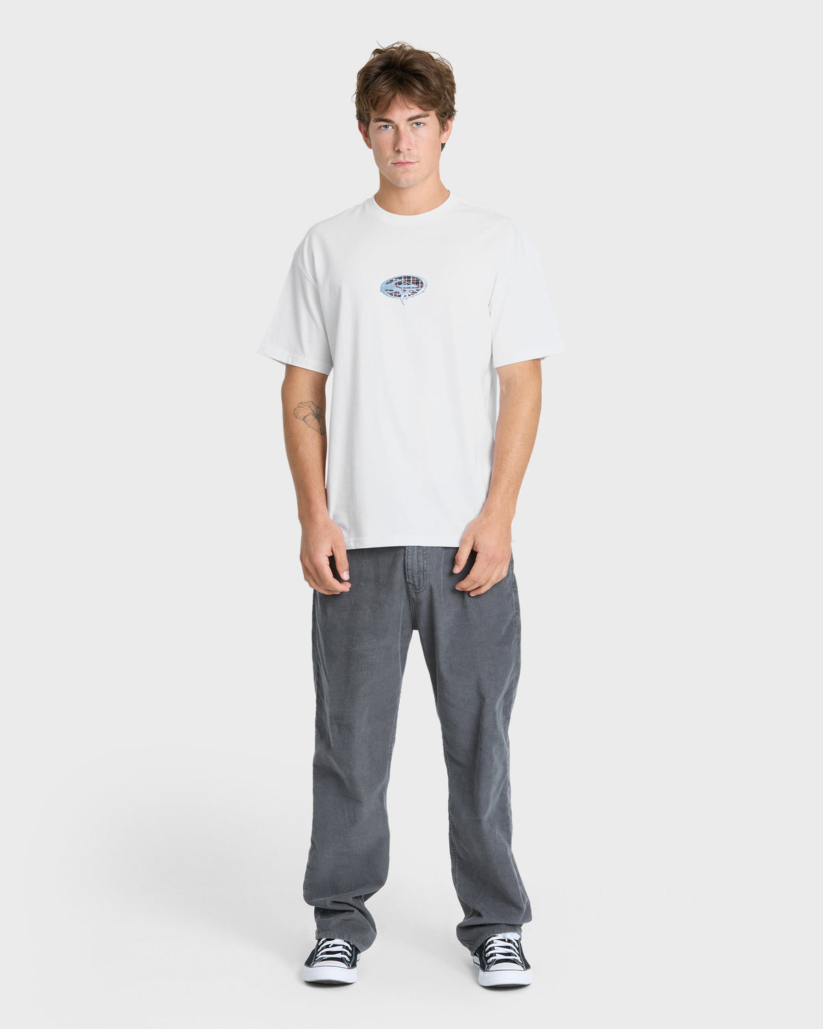 Chrome Thorn Mercury Short Sleeve Knit T-Shirt - White