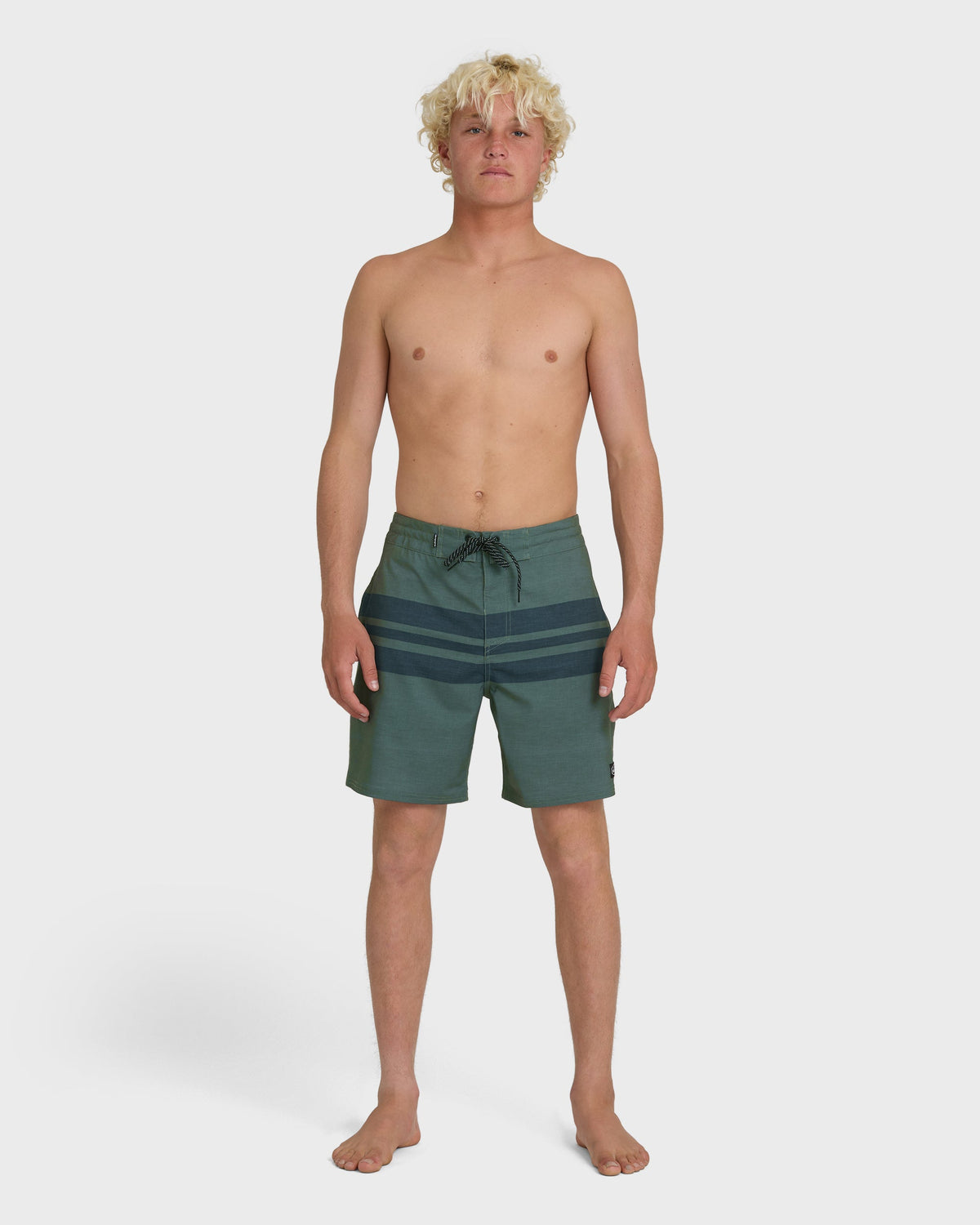 Surfsilk Street Trunk Stripe 18" Boardshorts - Grape Leaf