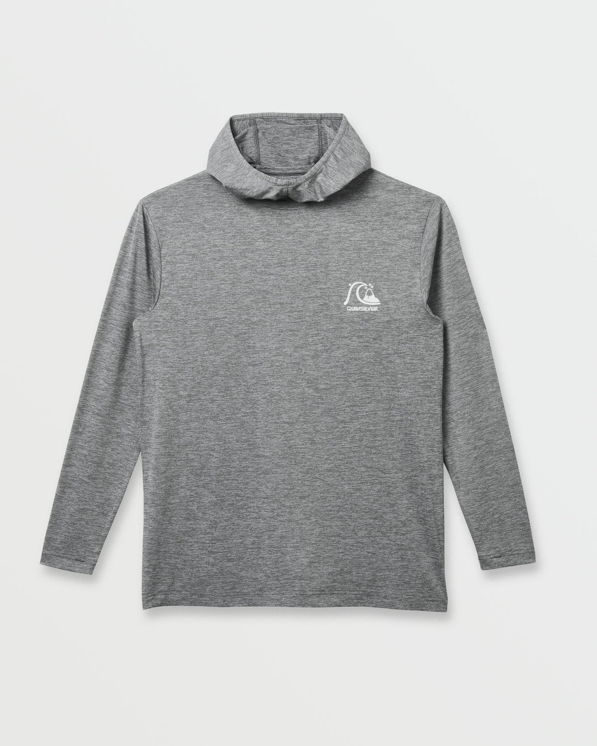 Dna Logo Surf Hood Long Sleeve Surf Tee - Smoked Gray Heather