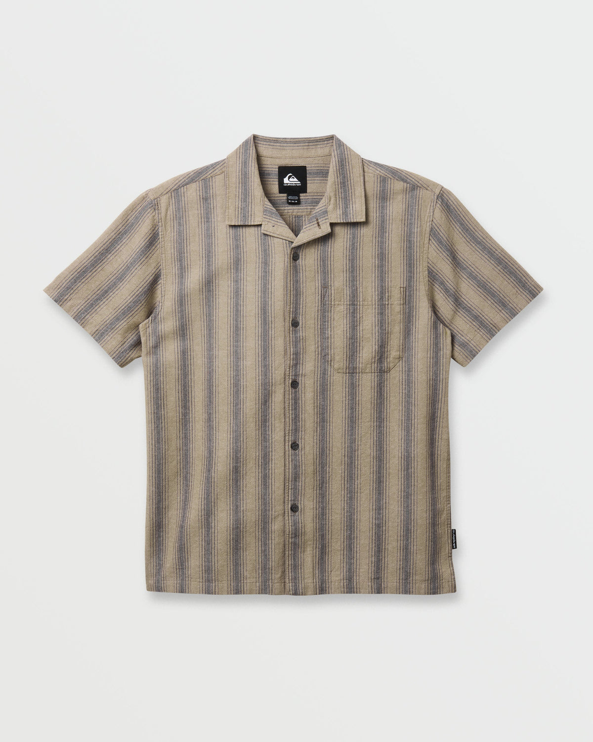 Oxford Stripe Casual Short Sleeve Shirt - Fallen Rock