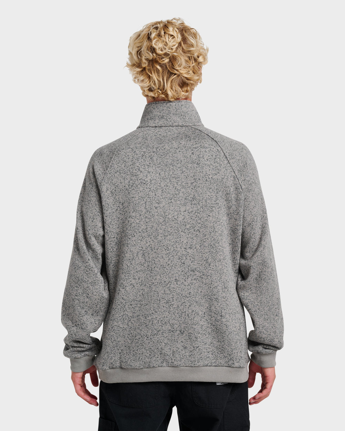 Keller Half Zip Mock Sweatshirt - Smoked Gray Heather