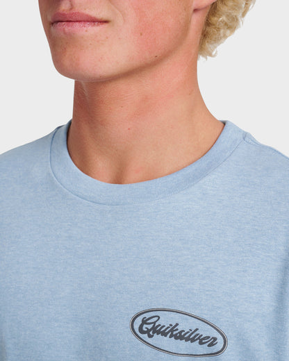 Mechanics Script Classic T-shirt - Ashley Blue Heather
