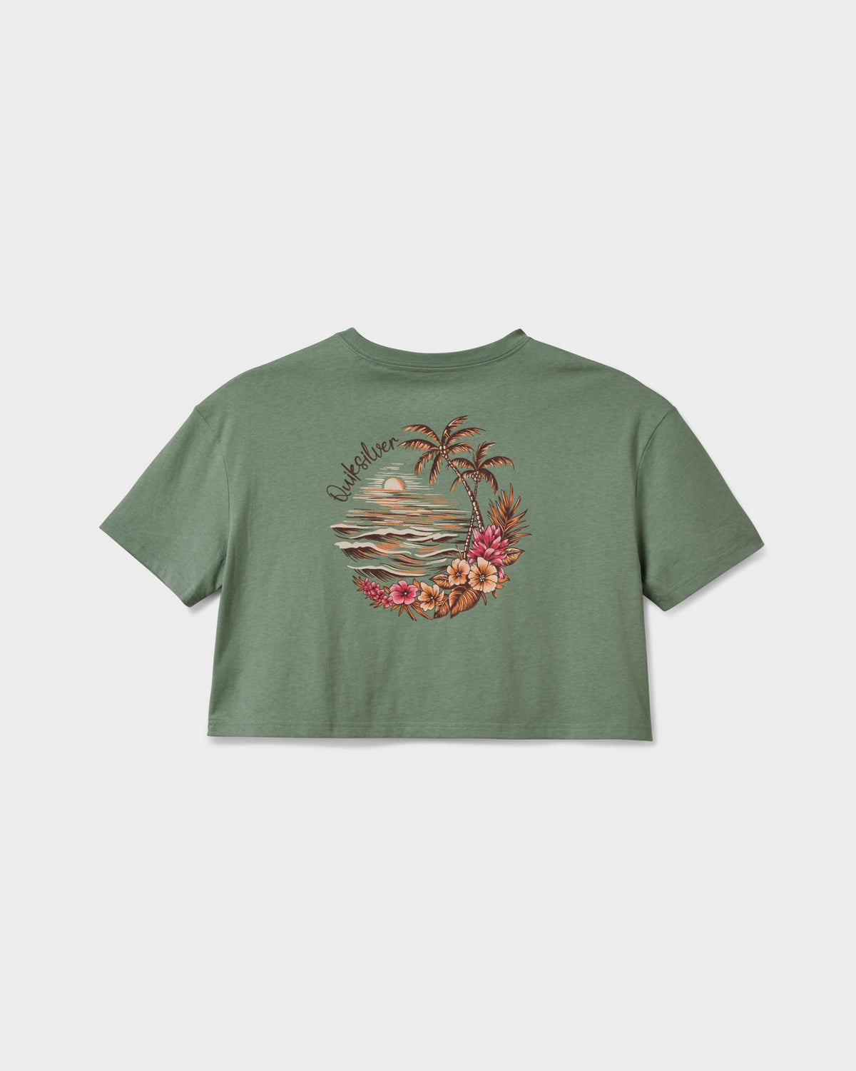 Island Time Short Sleeve Cropped Boyfriend T-Shirt