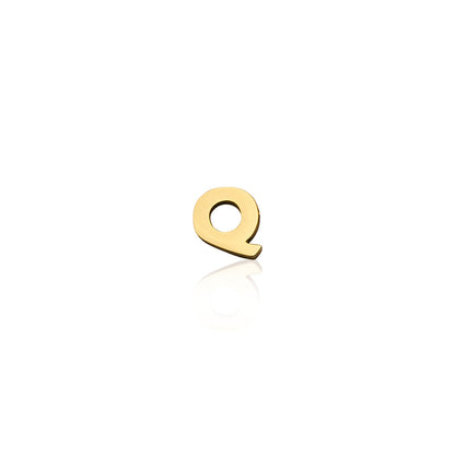 Mini Letter Sphere Chain Necklace (Gold)