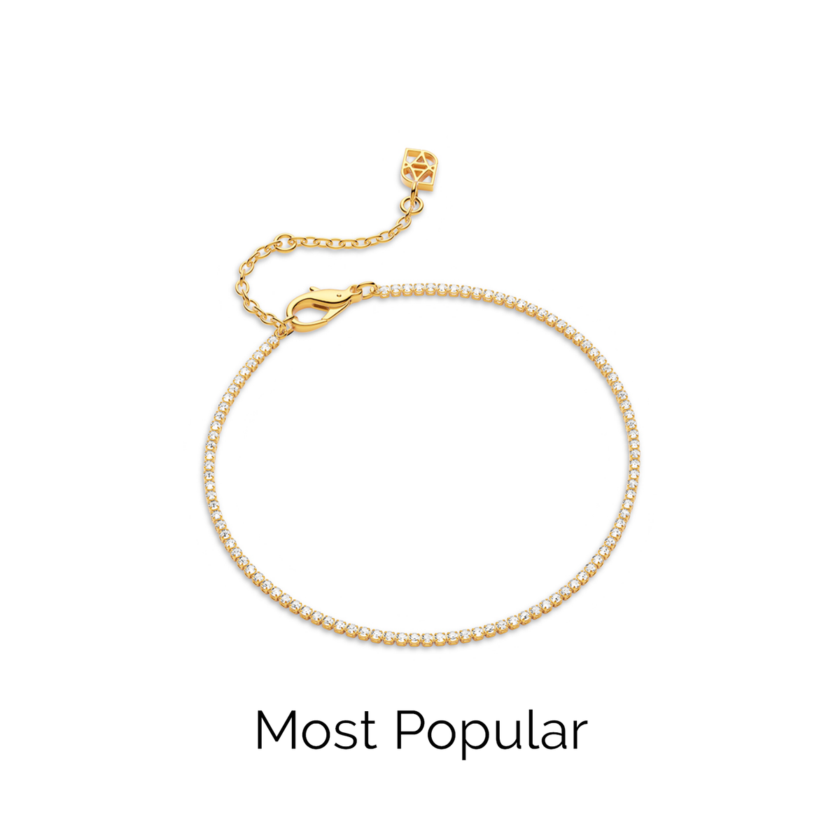 Mini Tennis Chain Bracelet (Gold)
