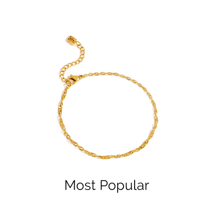 Layering Twisted Chain Bracelet (Gold)