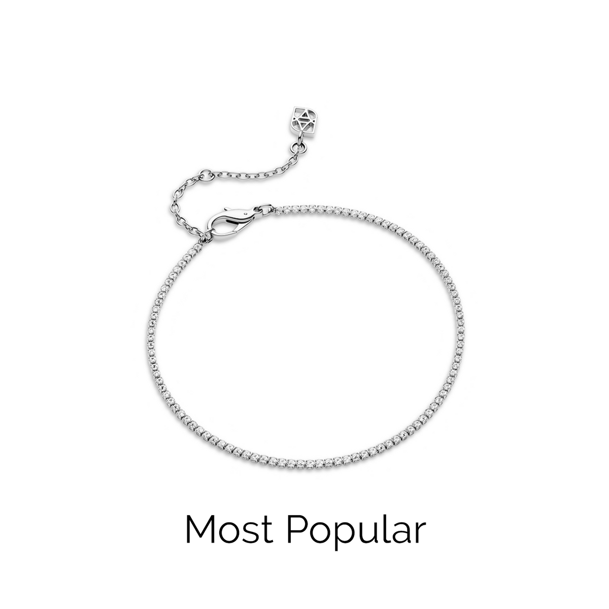 Mini Tennis Chain Bracelet (Silver)