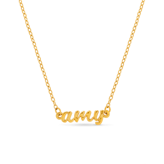 Script Name Necklace (Gold)