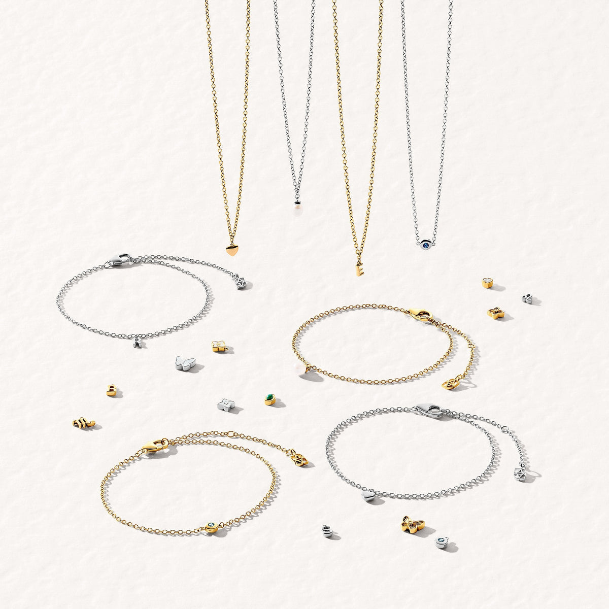 Fine Single Charm Necklace (Gold)