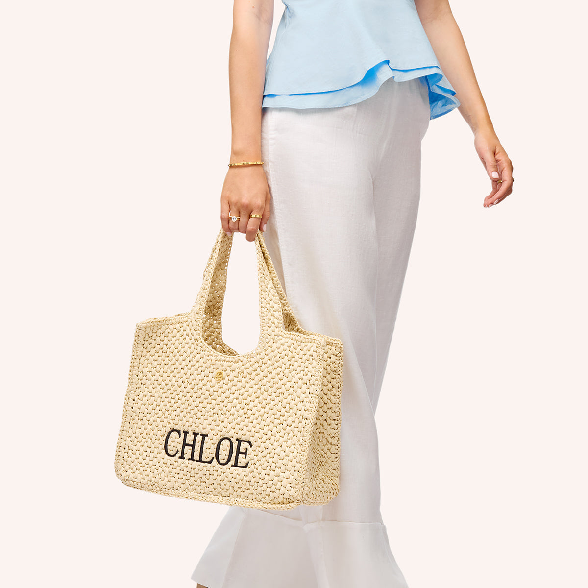 Personalised Raffia Bag