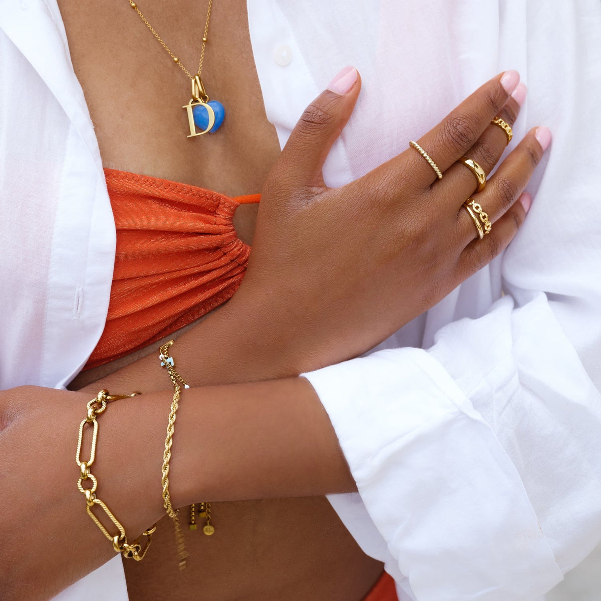 Figaro Chain Bracelet (Gold)