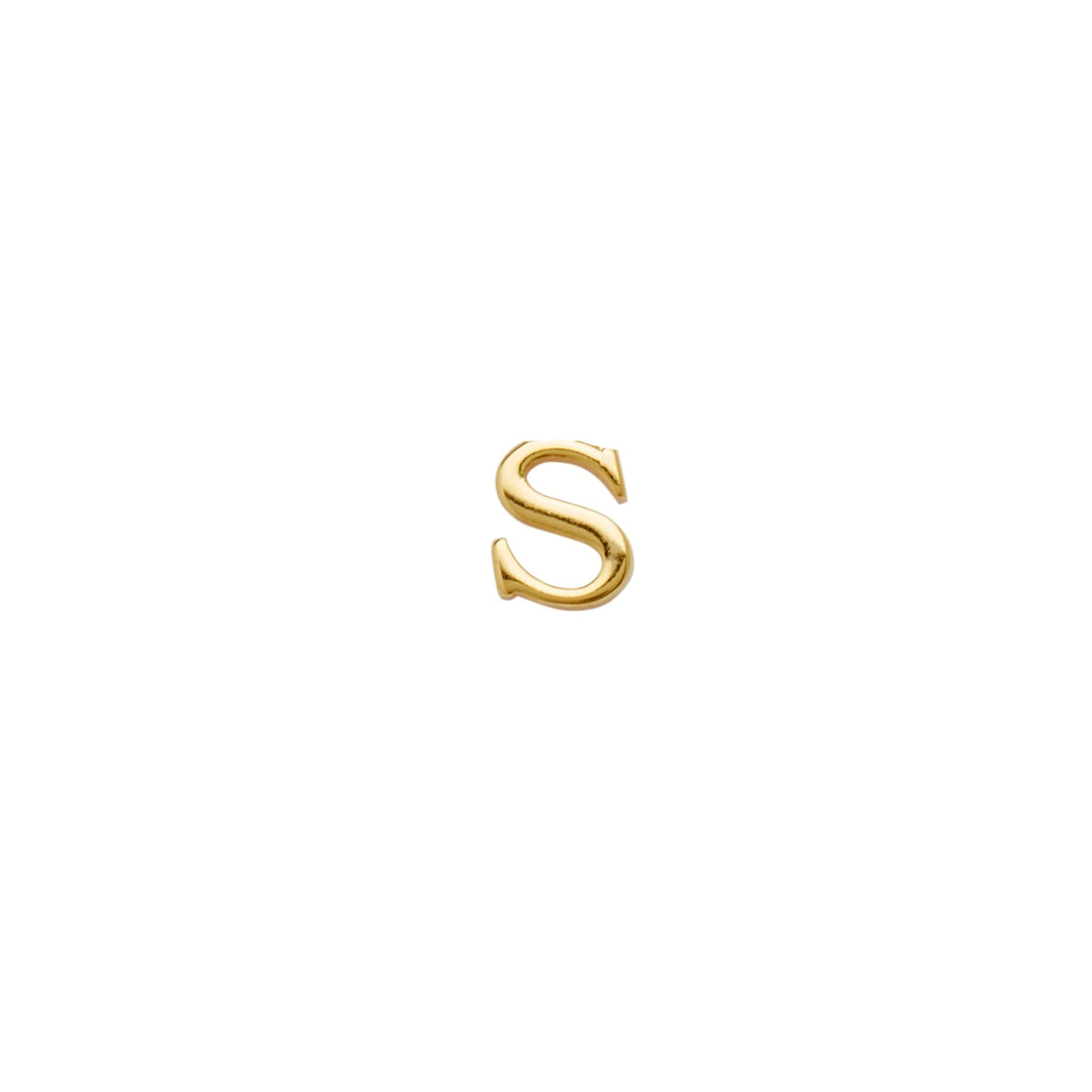 Initial Zip Pull Charm (Gold)