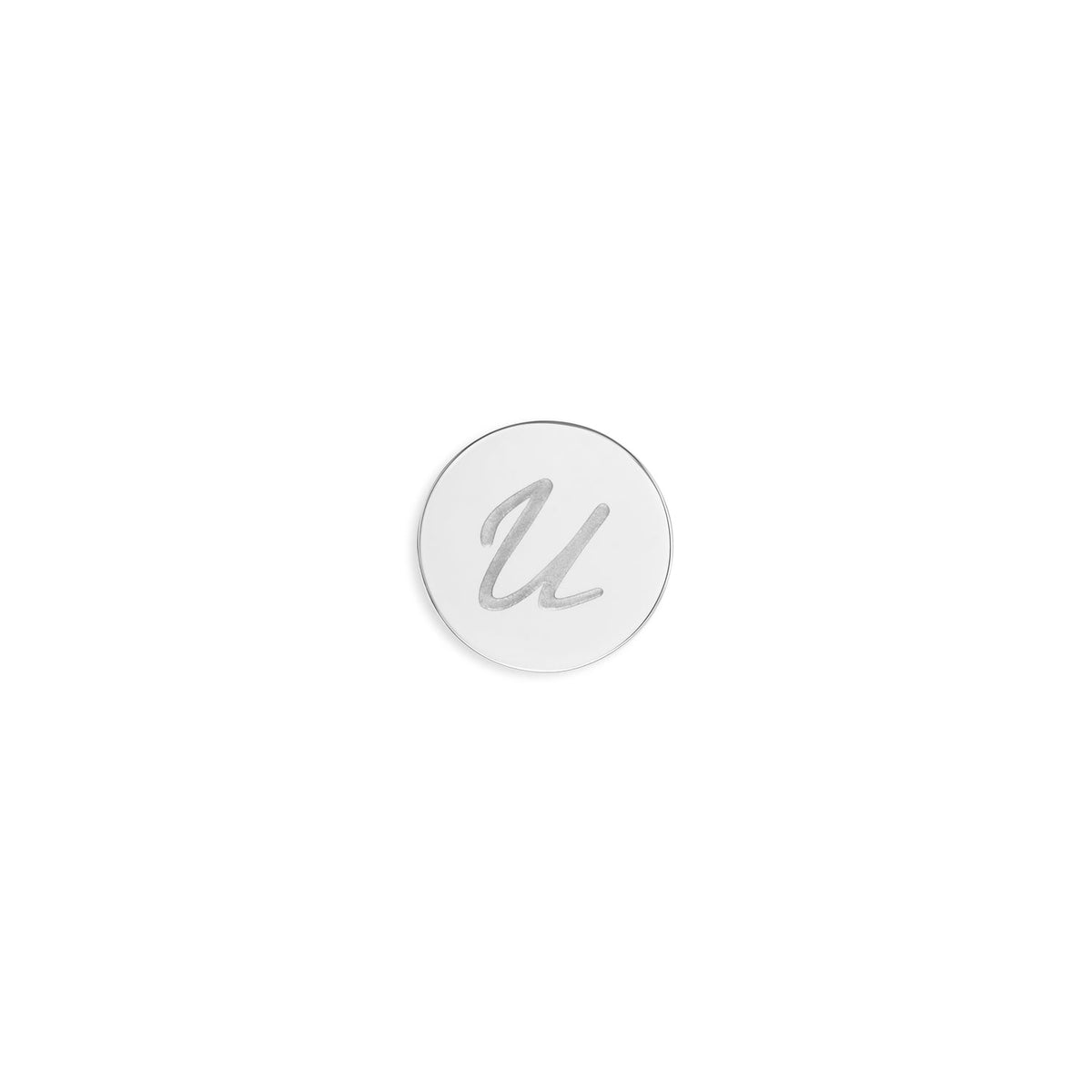 Script Initial Bracelet Charm (Silver)