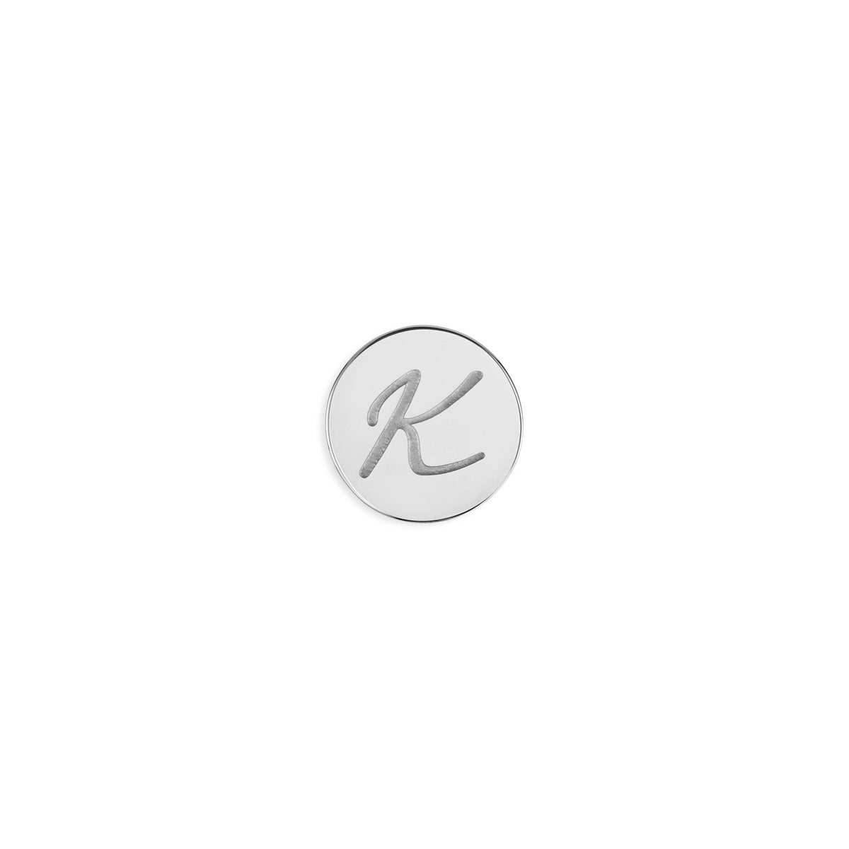 Script Initial Bracelet Charm (Silver)