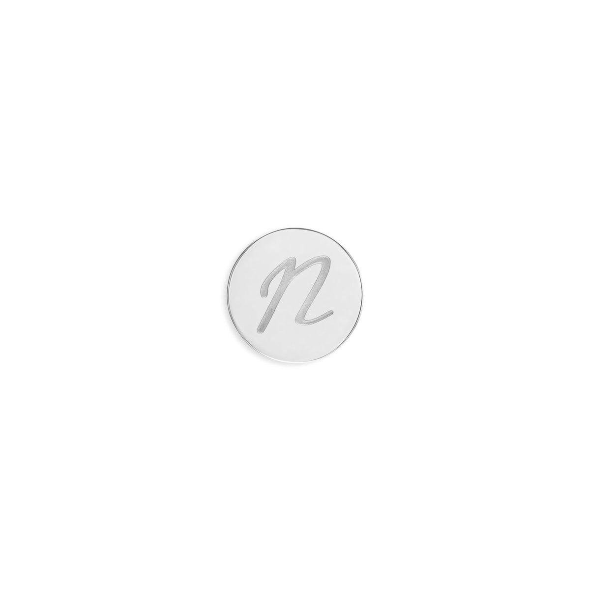 Script Initial Bracelet Charm (Silver)