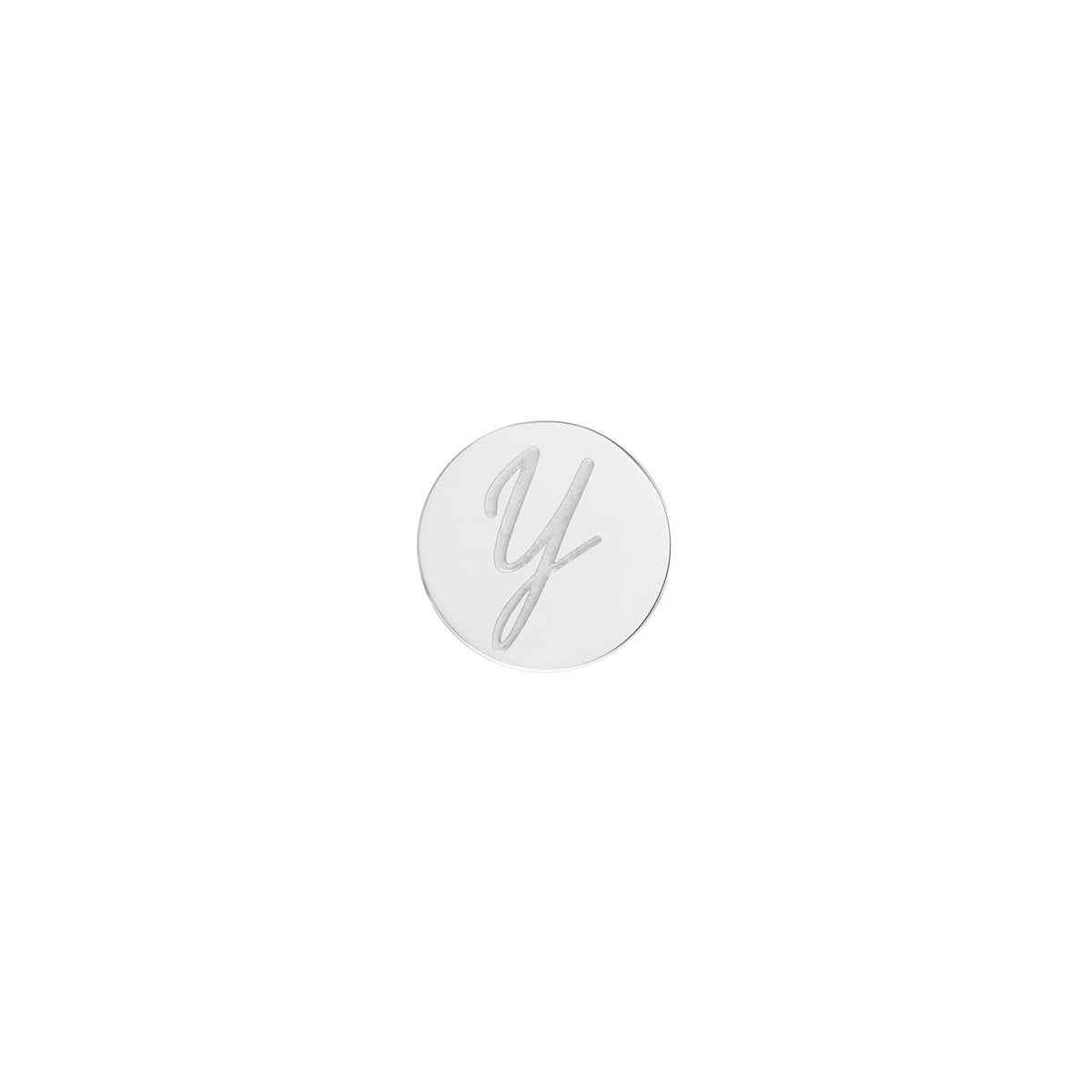 Script Initial Bracelet Charm (Silver)
