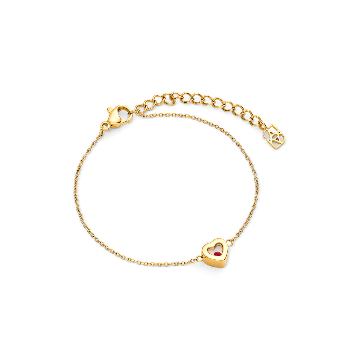 Floating Birthstone Charm Locket (Silver)