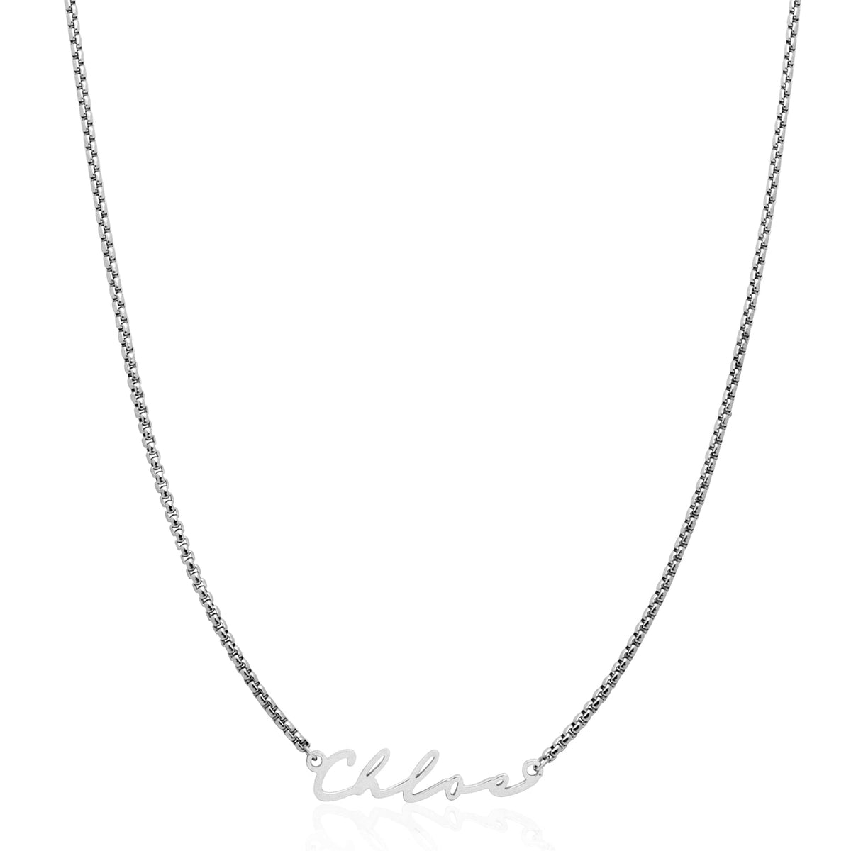 Signature Name Necklace (Silver)