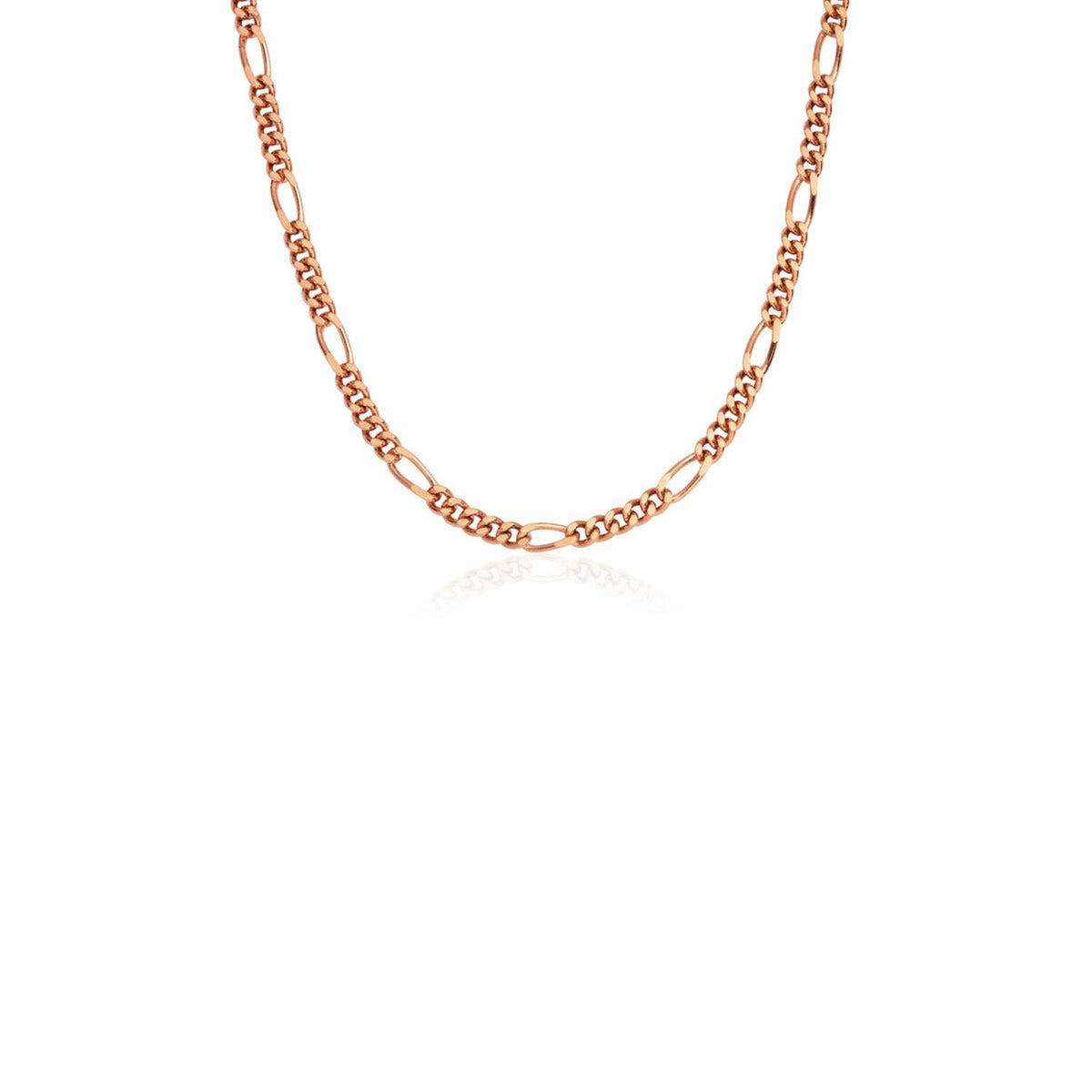 Layering Small Figaro Chain Necklace (Rose Gold)