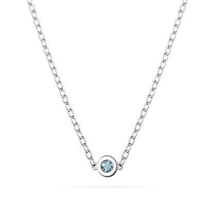 Fine Aquamarine Necklace (Silver)