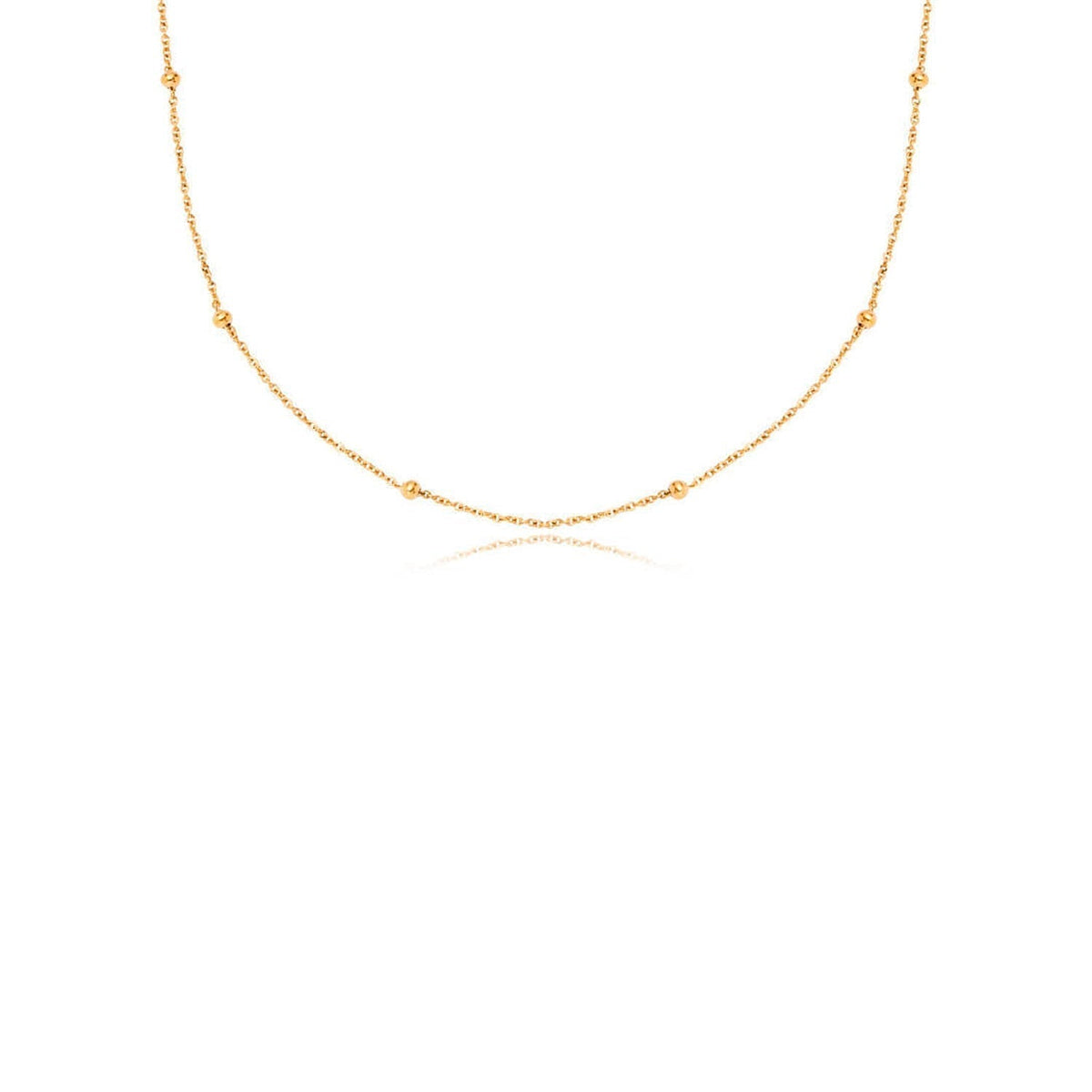 Fingerprint Moon & Star Tag Necklace (Gold)