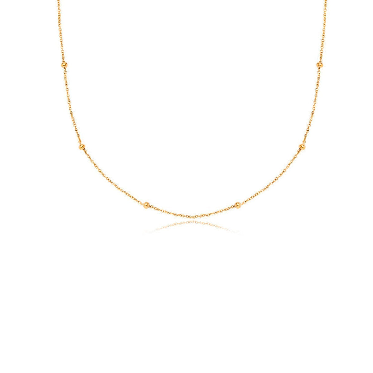 Fingerprint Moon & Star Tag Necklace (Gold)