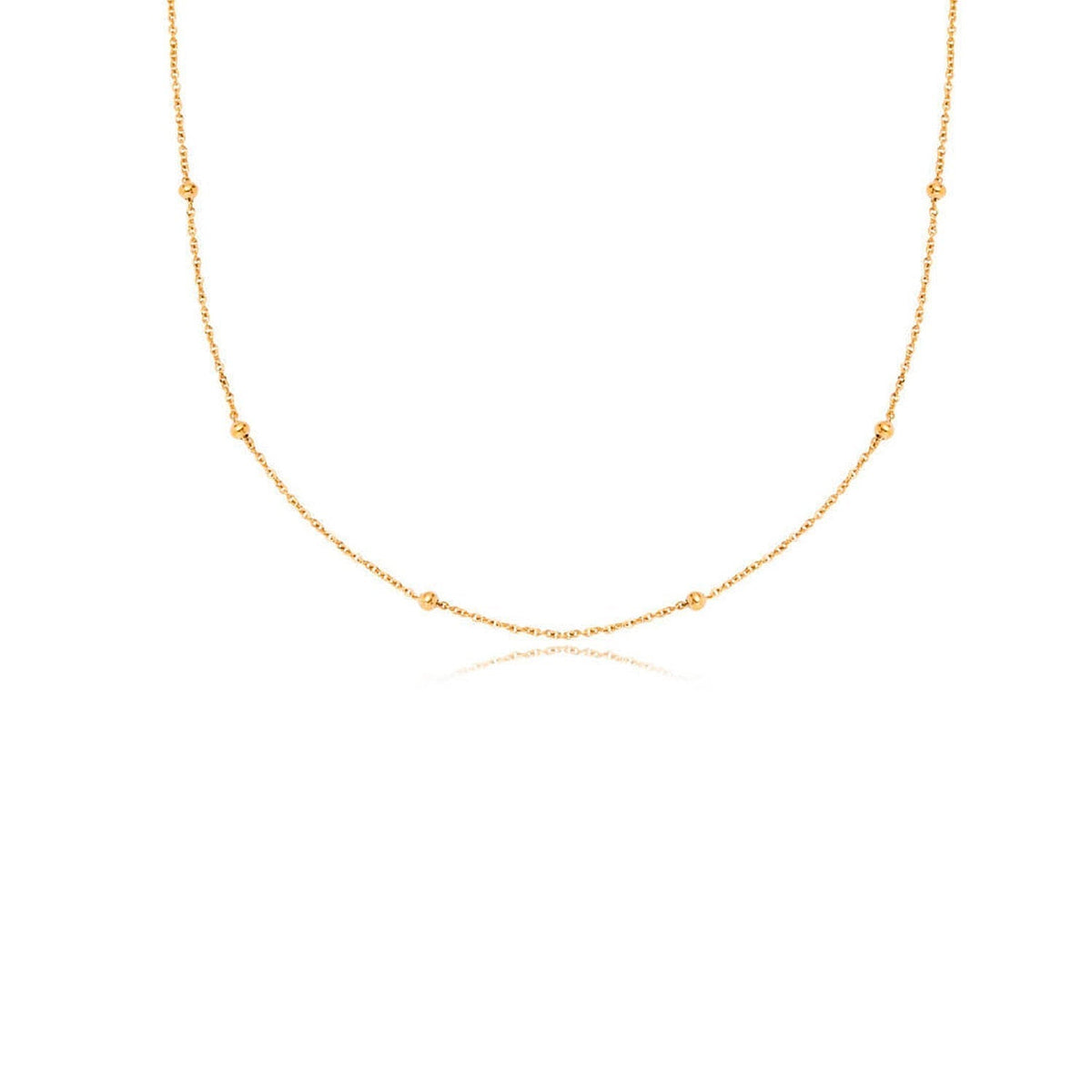 Layering Sphere Chain Necklace (Gold)