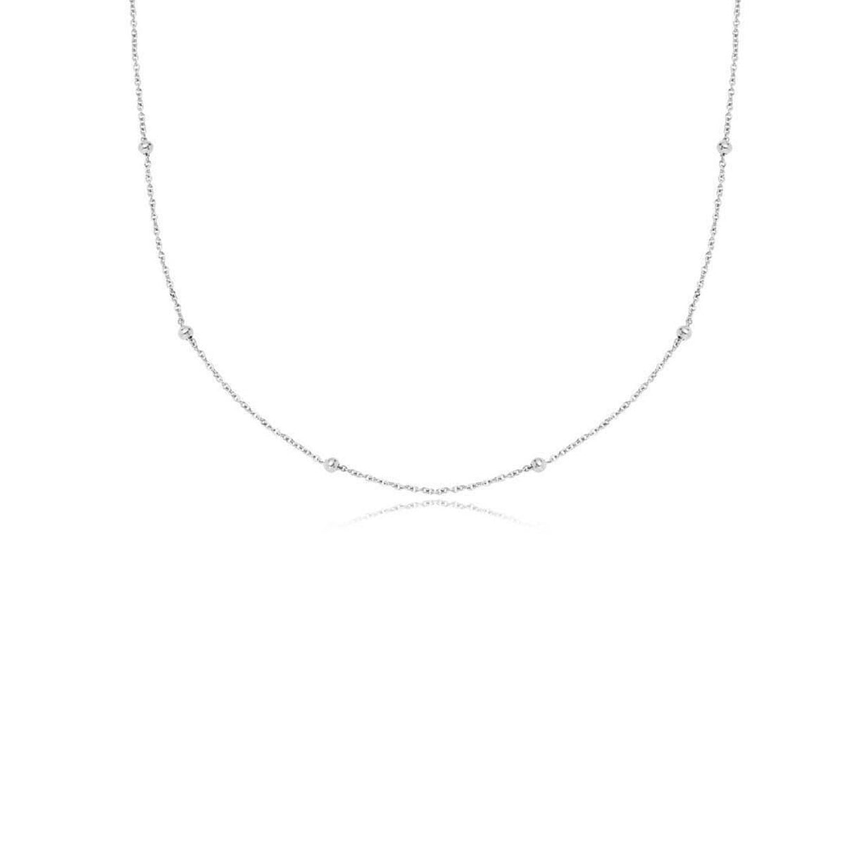 Layering Sphere Chain Necklace (Silver)
