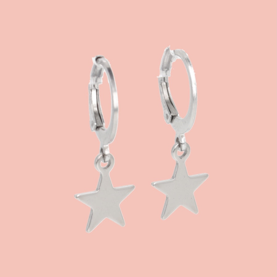 Star Hoop Earrings