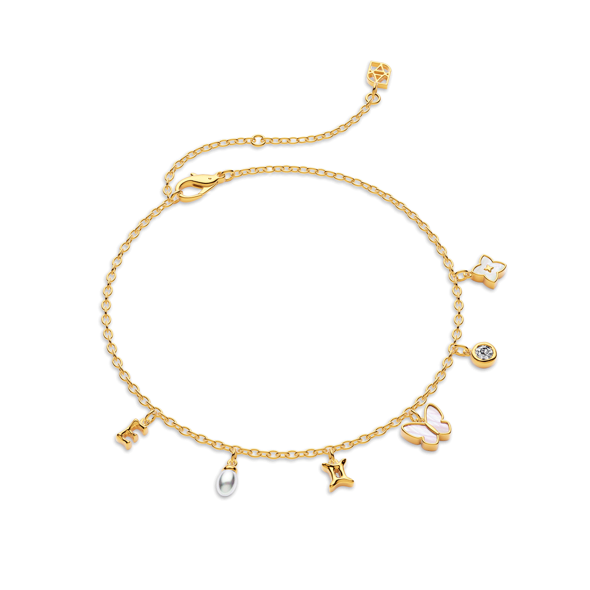 Made Mine Fine Charm Anklet (Gold)