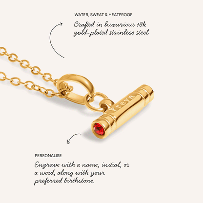 Mini & Me T-Bar Necklace Set (Gold)