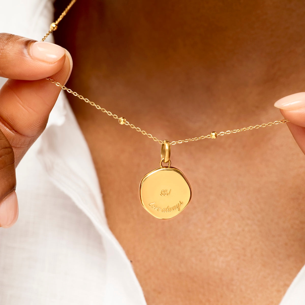 Custom Talisman Coin Necklace (Gold)