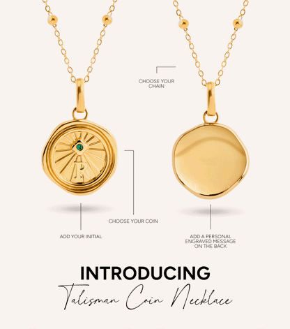 Custom Talisman Coin Necklace (Gold)