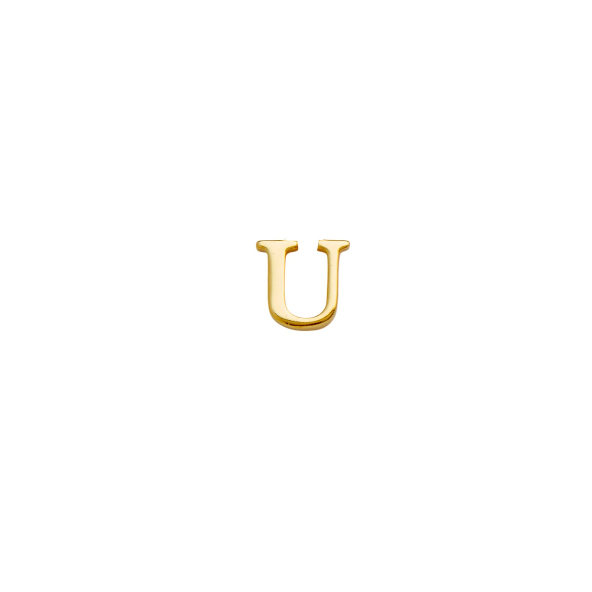 Initial Zip Pull Charm (Gold)