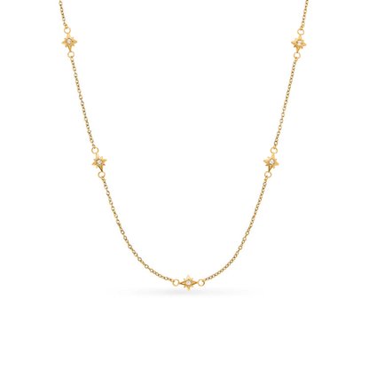Double Heart Token Fingerprint Necklace (Gold & Silver)