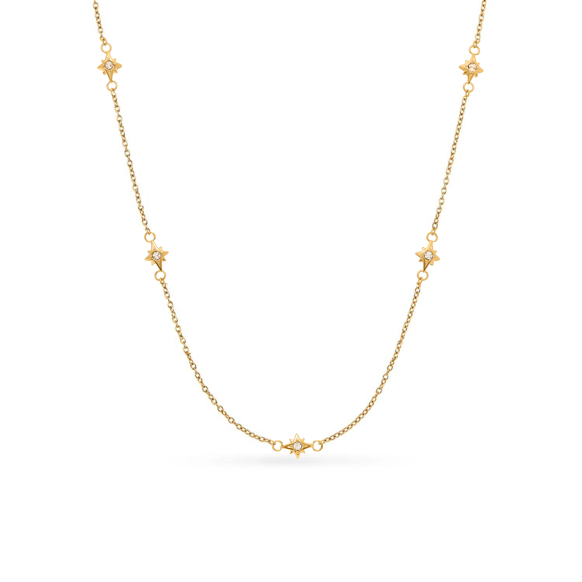 Ocean Charms Sardine Necklace (Gold)