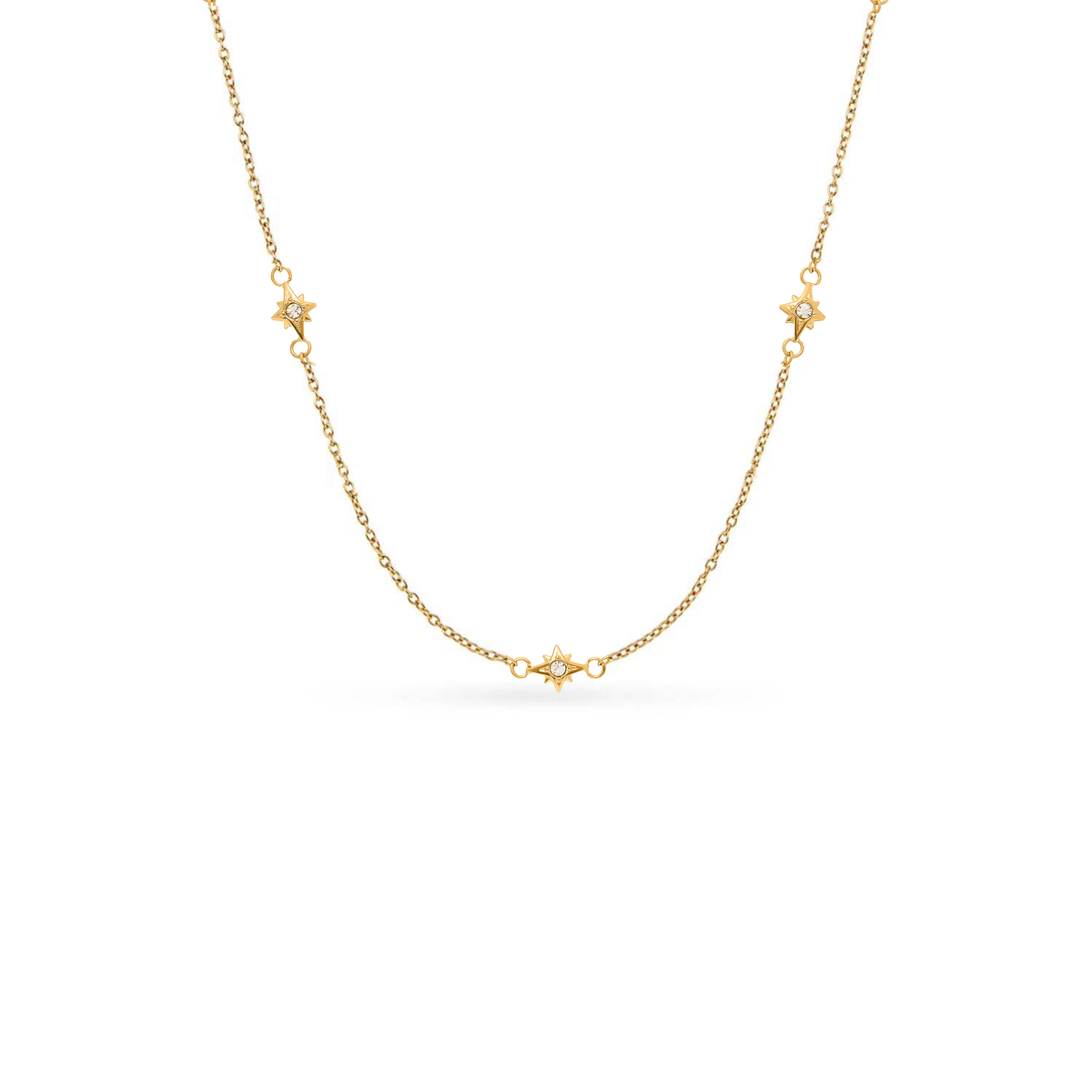 Fingerprint Written In The Stars Tag Necklace (Gold)