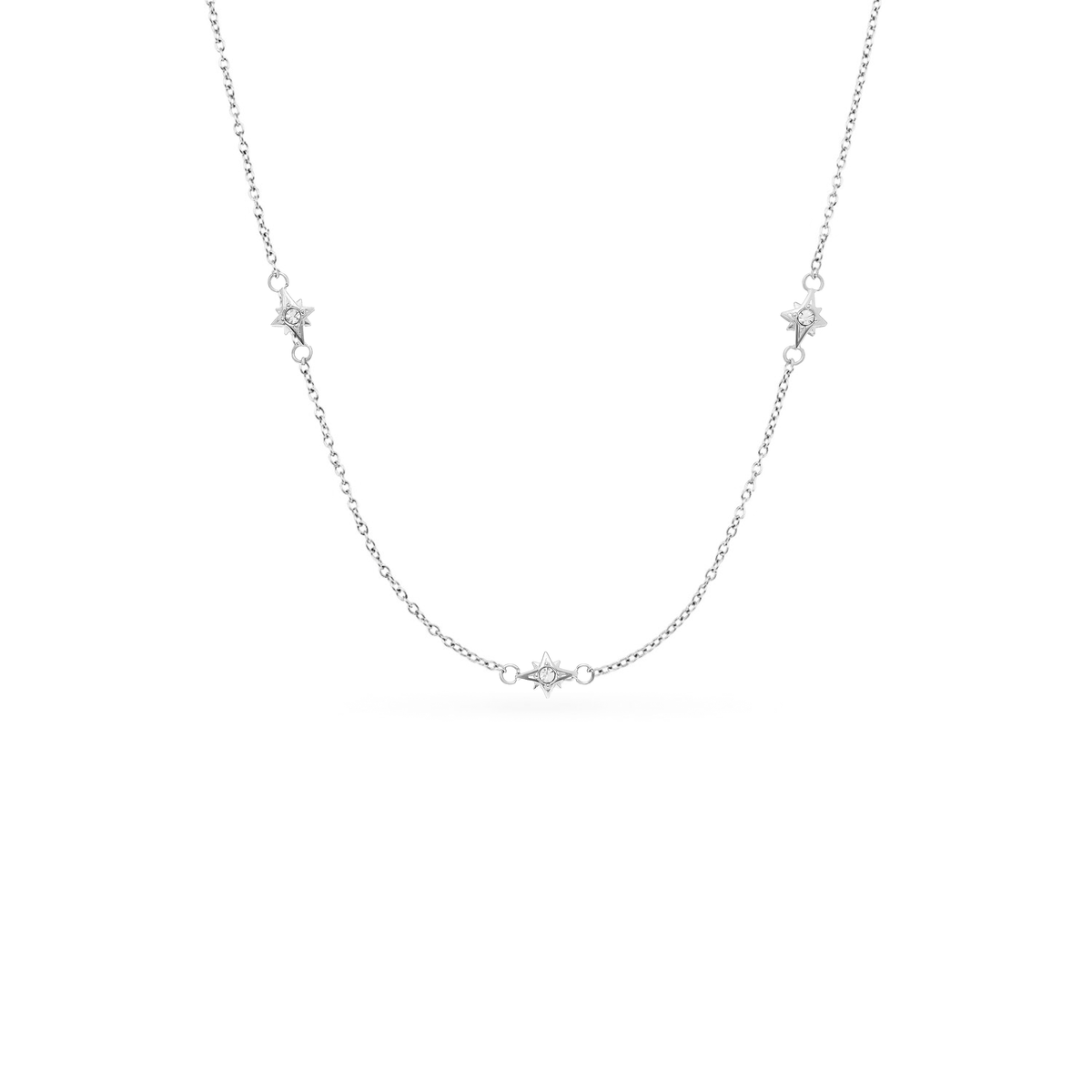 Mother of Pearl Cushion Necklace (Silver)