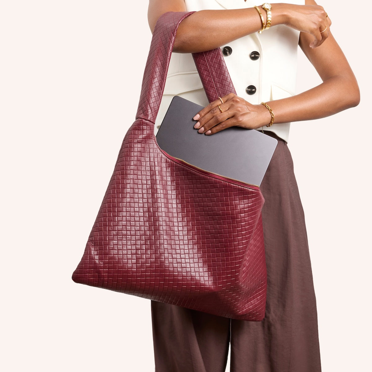 Milan Leather Bag (Burgundy)