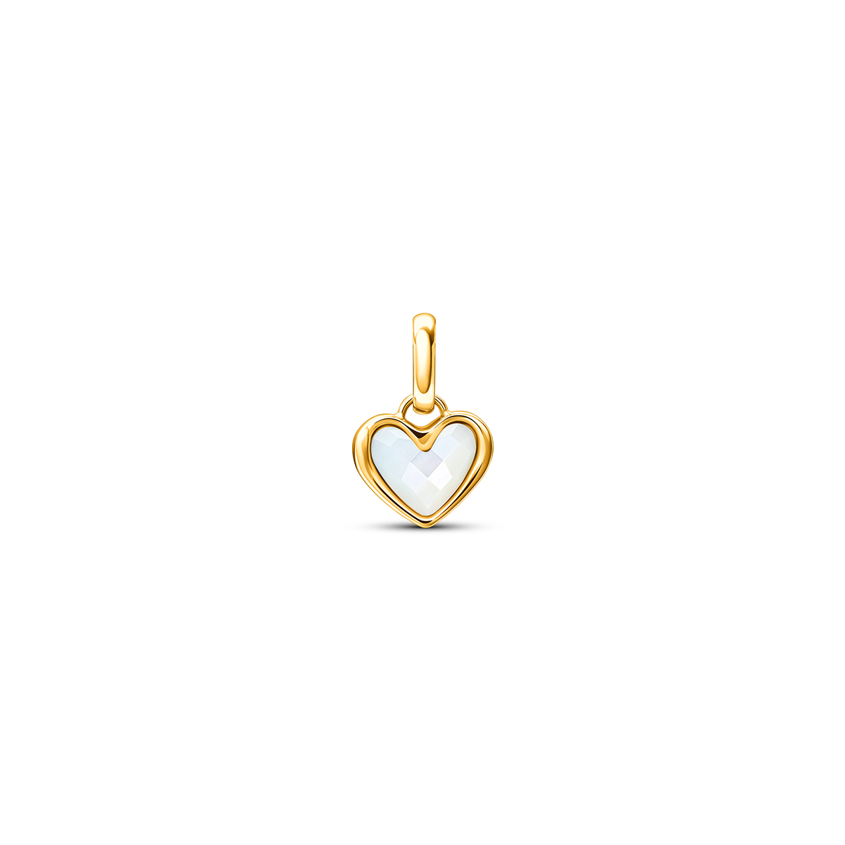 Mother of Pearl Heart Pendant (Gold)