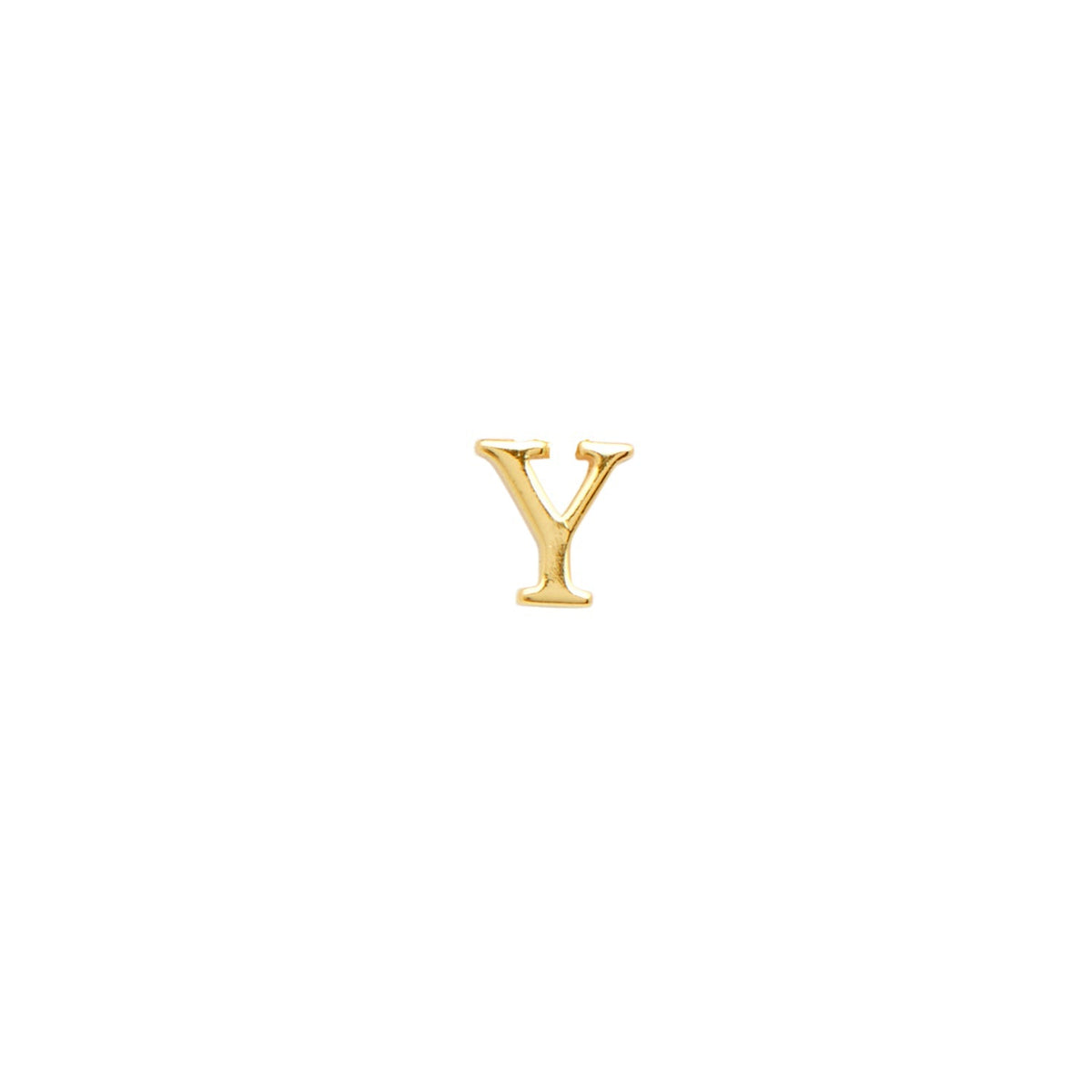Initial Zip Pull Charm (Gold)