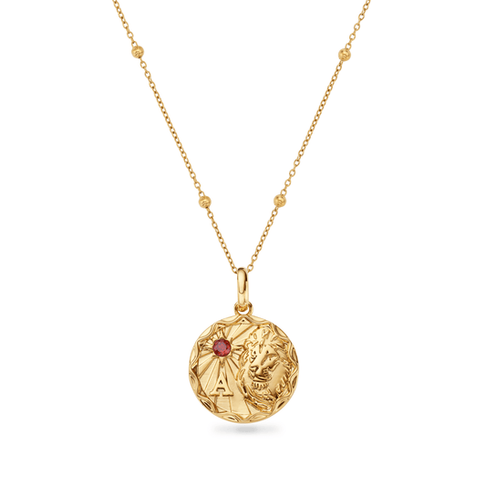 Custom Zodiac Coin Necklace (Gold)