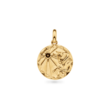 Custom Zodiac Coin Necklace (Gold)