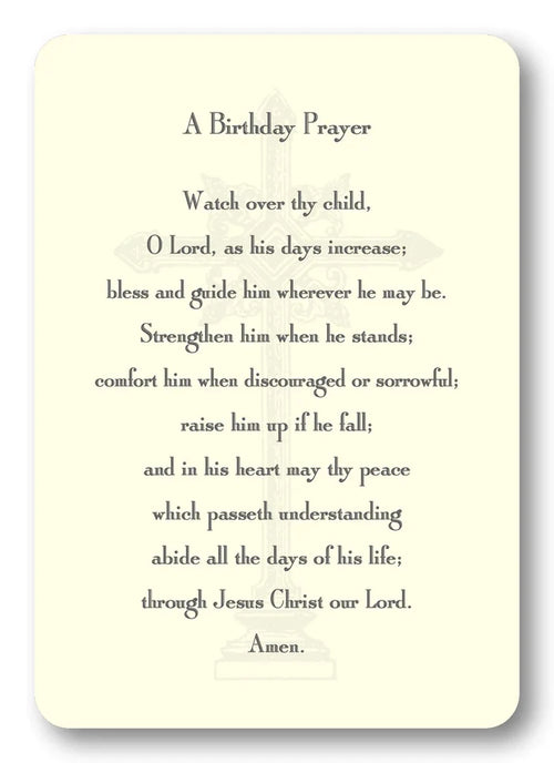 A Birthday Prayer Enclosure Card