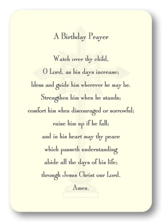 A Birthday Prayer Enclosure Card