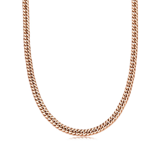 Curb Chain Necklace 18 in (Rose Gold)